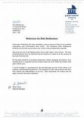 Copy-editing Testimonial, Paternoster Publishing, 1997