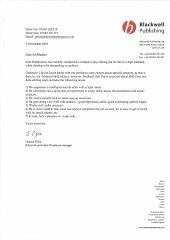 Copy-editing Testimonial Blackwell