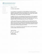 Copy-editing Testimonial, Zondervan, 2003