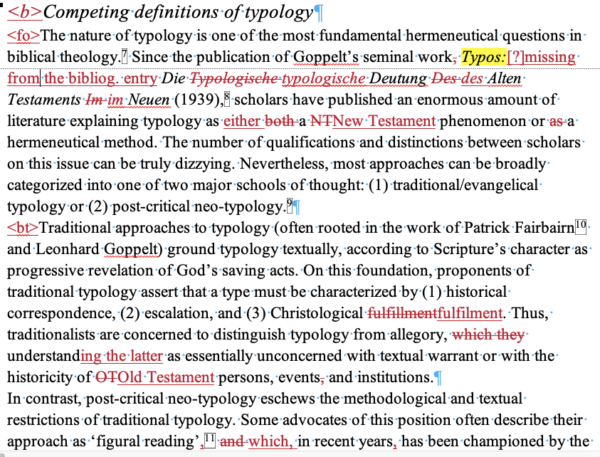 Image for 'Proofreading vs copyediting' post showing an on-screen copyedited page
